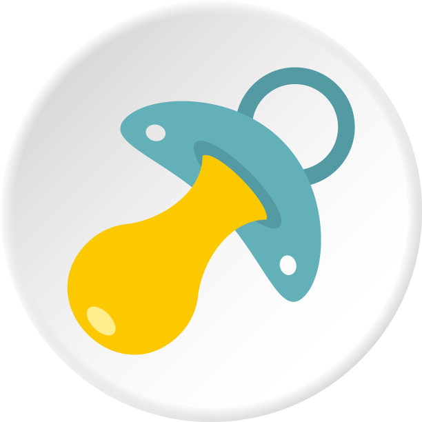 蓝色婴儿奶嘴图标圈图片下载