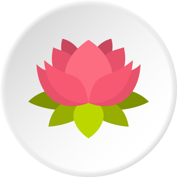 粉色莲花图标圈图片下载
