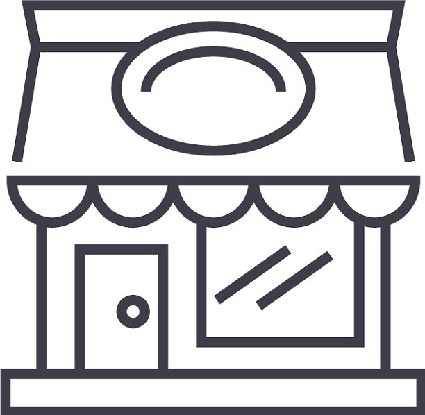 餐厅建筑线条图标标志图片下载