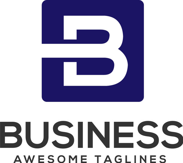 字母b与方形背景标志图片下载