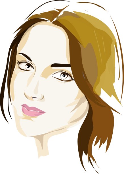 彩色女性肖像图片下载