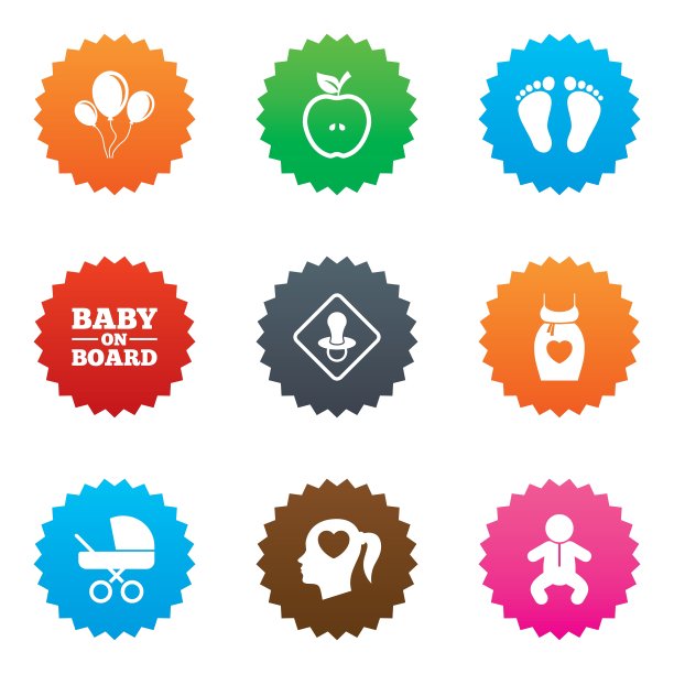 孕妇和婴儿护理图标图片下载