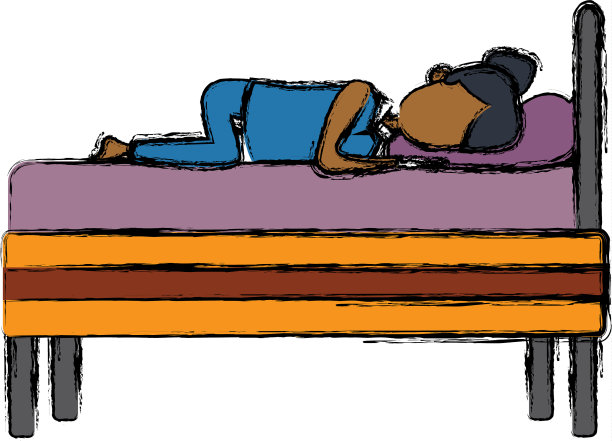 睡在床上图片下载