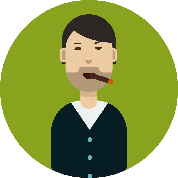 卡通人物正在抽烟图片下载