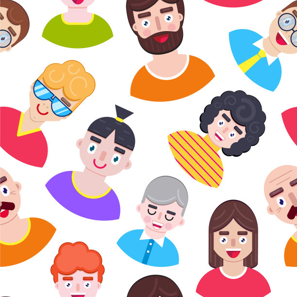 不同男孩的模式图片下载