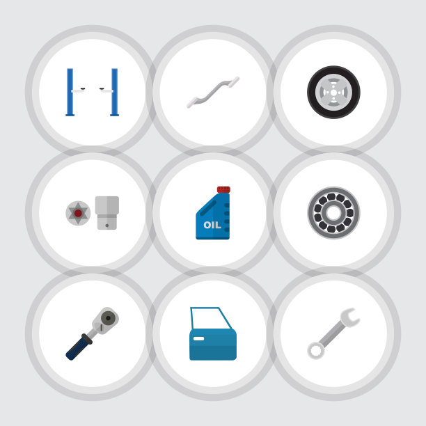 平面图标自动设置汽油螺丝棘轮图片下载