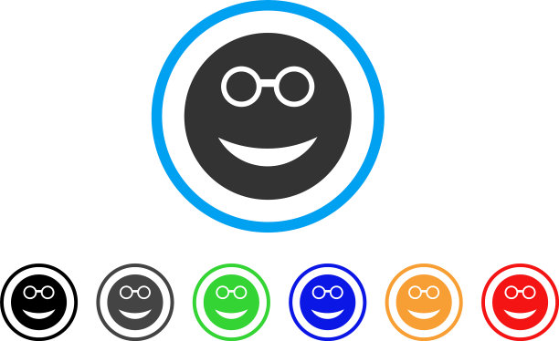 聪明的笑脸图标图片下载