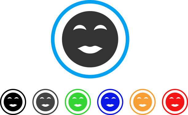 女士快乐笑脸图标图片下载