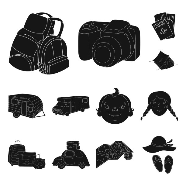 家庭假日黑色图标集合为图片下载