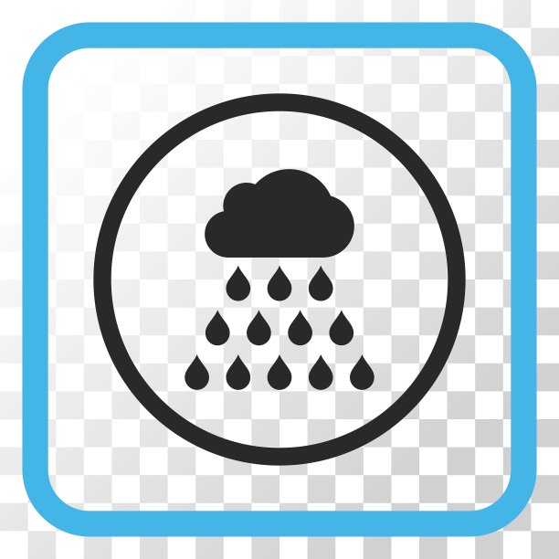 边框中的雨云图标图片下载
