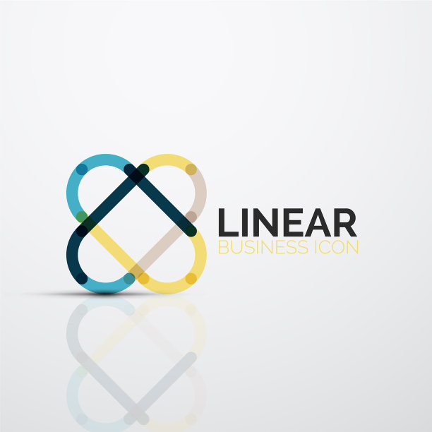 抽象的花朵或星星极简的线性图标图片下载