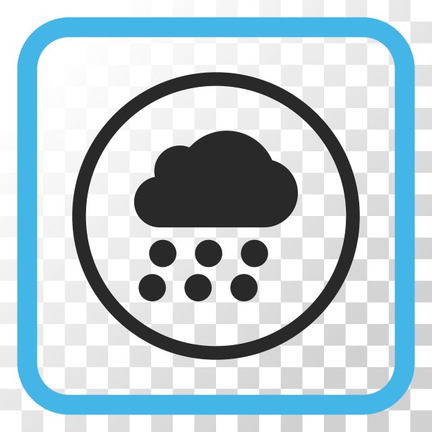 边框中的雨云图标图片下载