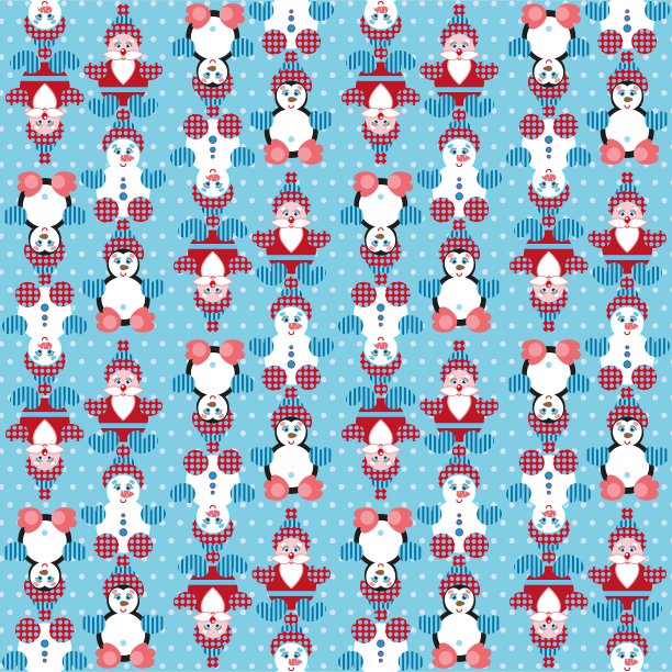 无缝图案与圣诞装饰图片下载