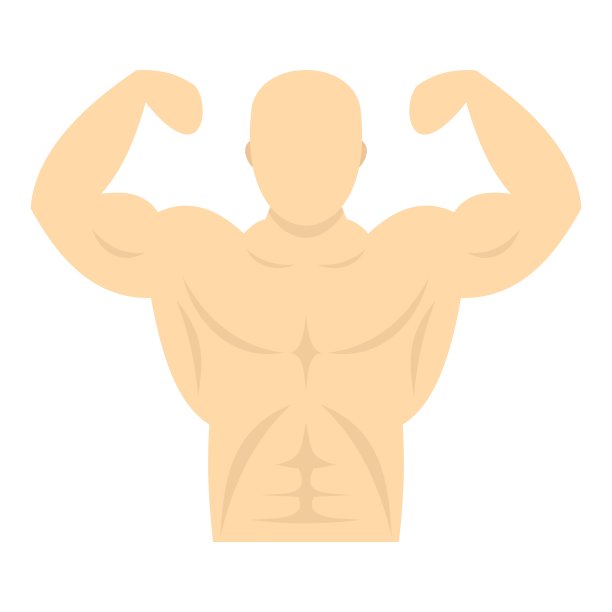 运动员图标平面风格图片下载