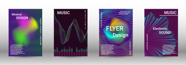 一套现代抽象音乐背景图片下载