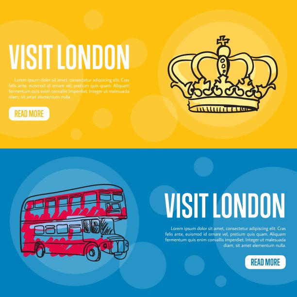 访问伦敦旅游网站横幅图片下载
