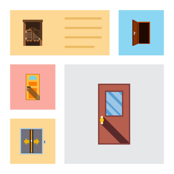 平面图标接近套出口门沙龙和图片下载