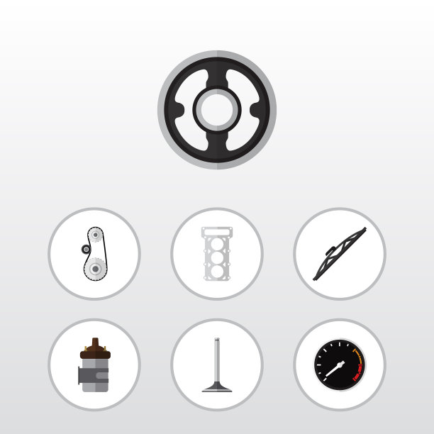 平面图标自动套包装汽车分段皮带图片下载