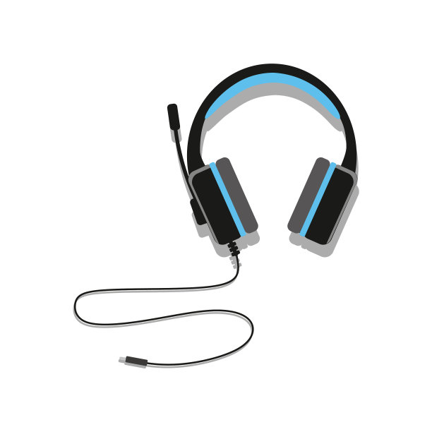 白色背景声耳机图片下载