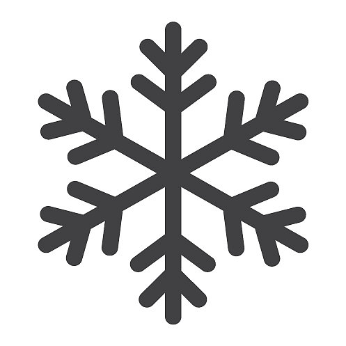 新年圣诞雪花Glyph图标图片下载