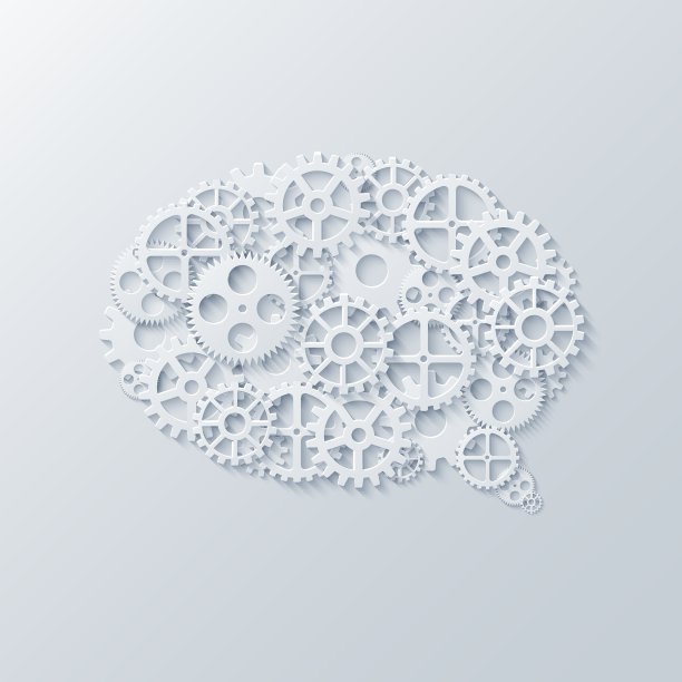 现代概念气泡讲话和齿轮图片下载