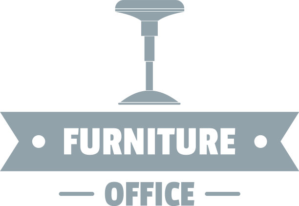 椅子办公标志简约的灰色风格图片下载