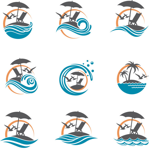 暑假标志套图片下载