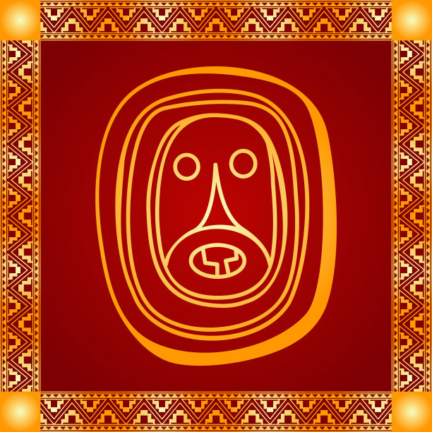 美洲印第安人，玛雅人和阿兹特克人的象征图片下载