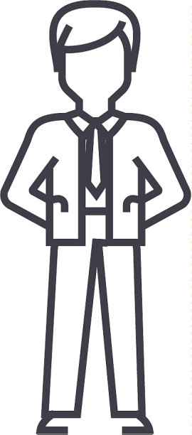 商人用双手背线标志图片下载