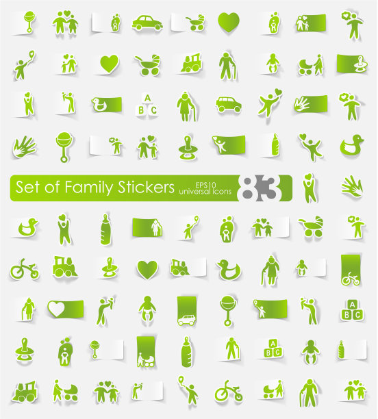 家庭贴纸套装图片下载