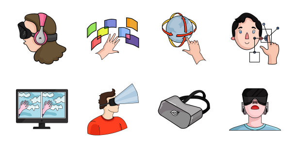 一个虚拟现实的图标集合图片下载
