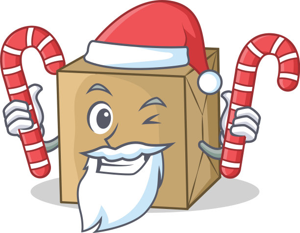 圣诞老人与糖果纸板人物性格图片下载