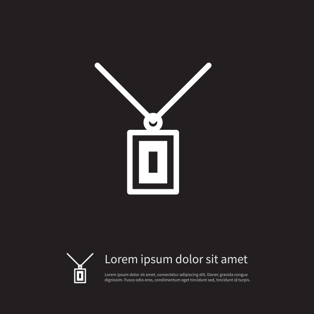 孤立的花环图标项链元素可以图片下载