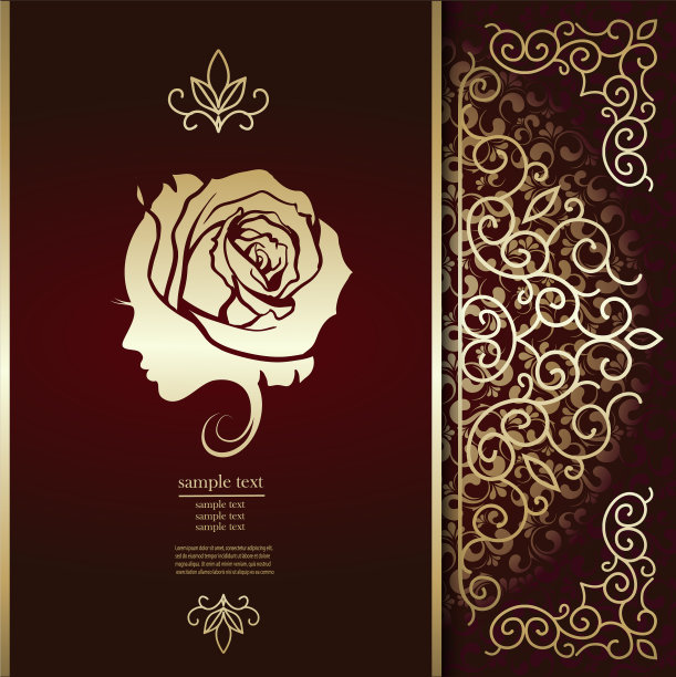 年轻女子老式明信片图片下载