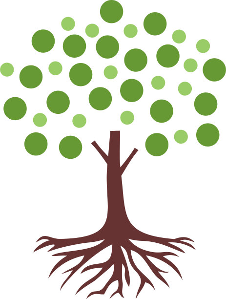 泡泡树根标志图片下载