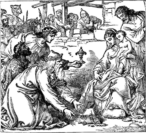 东方的智者在献上他们的礼物图片下载