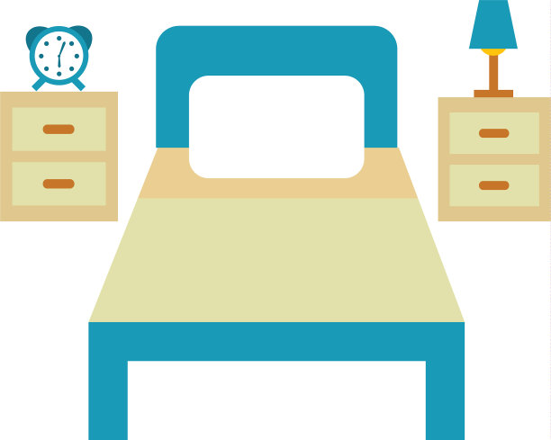 有床头柜的床旅馆图片下载