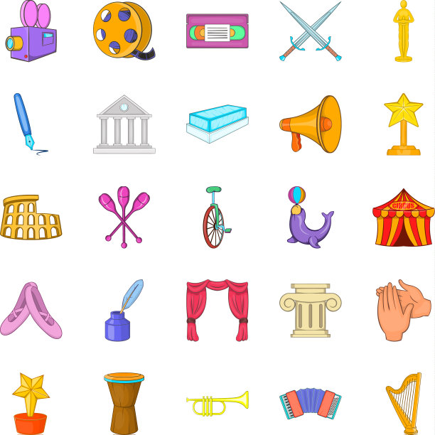 文科图标设置卡通风格图片下载