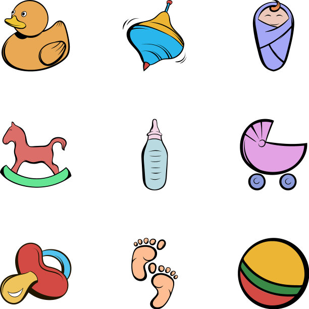 儿童图标设置卡通风格图片下载