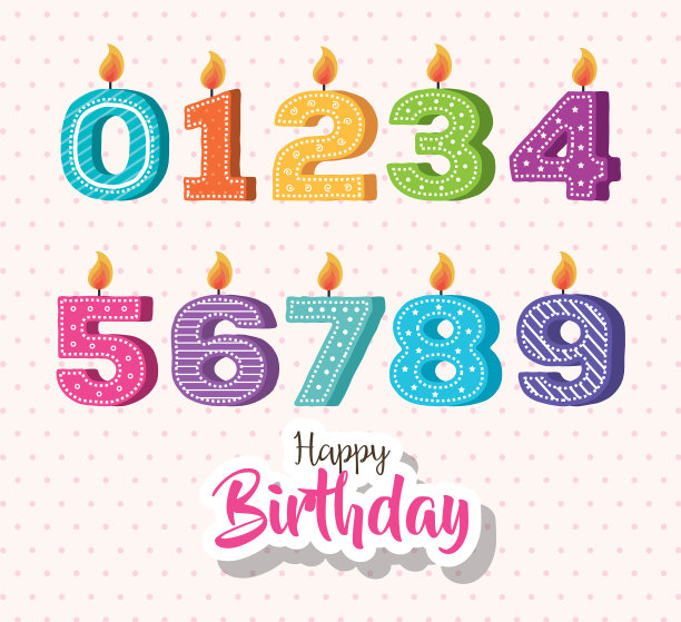 生日快乐蜡烛设置图标图片下载