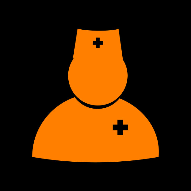 医生标志橙色图标黑色图片下载