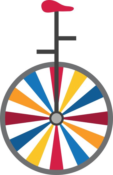 古董独轮车马戏团图片下载