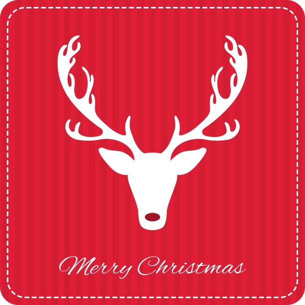 创意复古圣诞贺卡图片下载