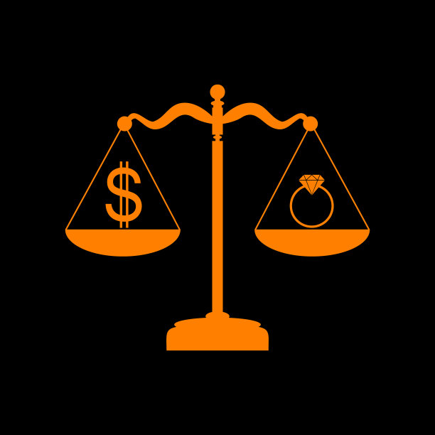 戒指珠宝和美元符号的鳞片橙色图片下载