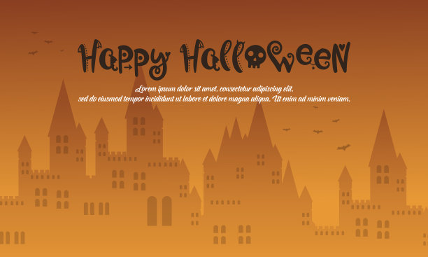 万圣节风格的城堡图片下载