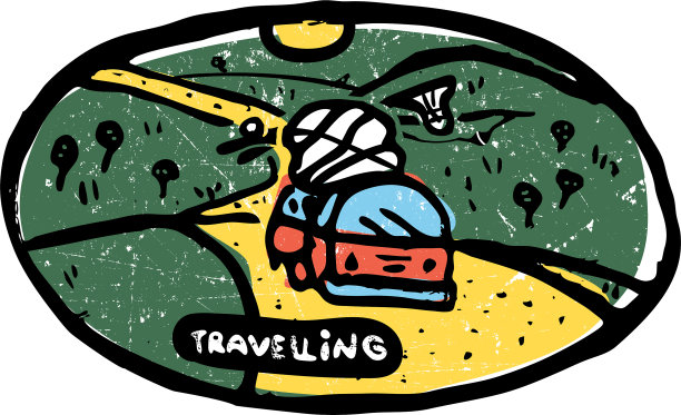 会徽旅游巴士与行李图片下载