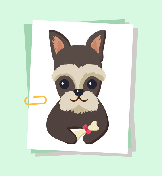 狗海报和带骨头的宠物图片下载