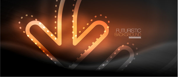 高科技霓虹发光箭头背景图片下载