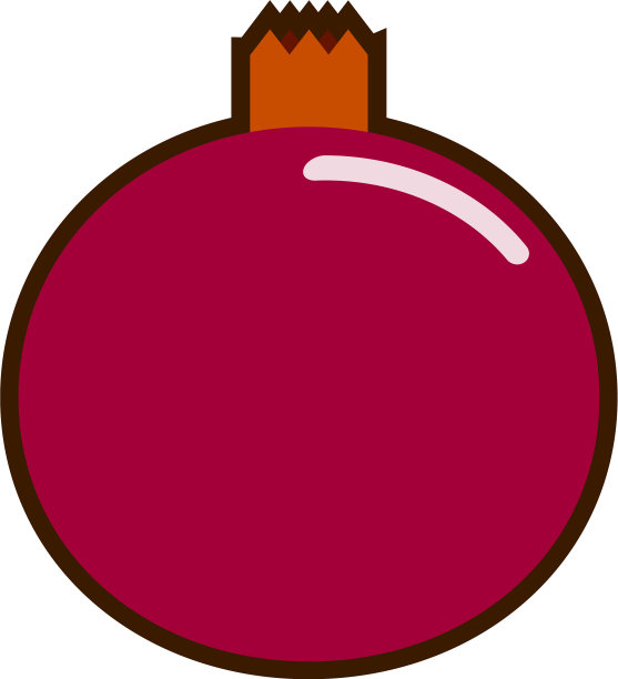 石榴图标平面孤立在干净的背景图片下载