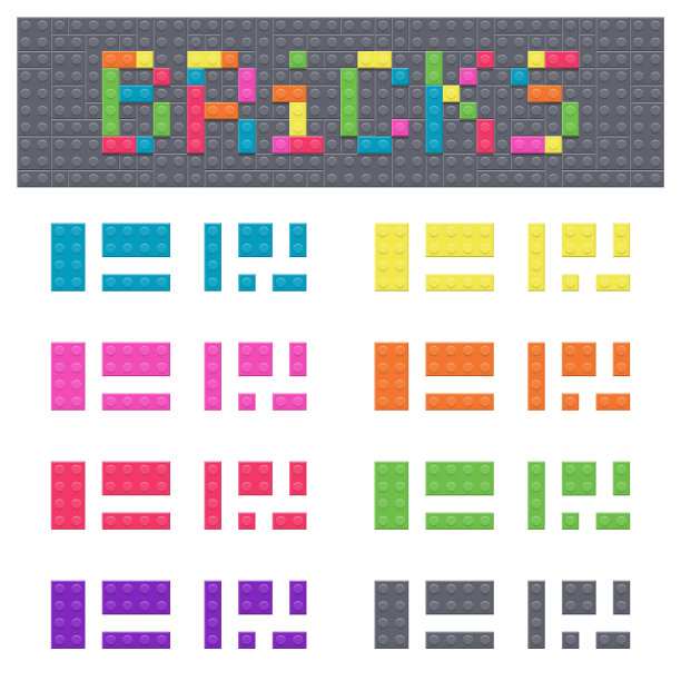 建筑积木的塑料构造彩色图片下载
